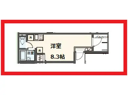 メルディア扇大橋II(ワンルーム/2階)の間取り写真