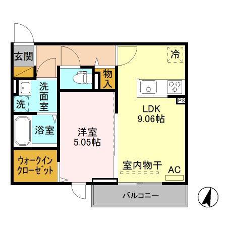 ルミナーレ(1LDK/2階)の間取り写真