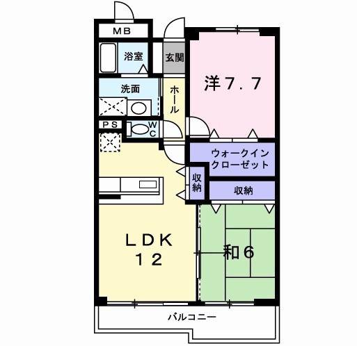 レオーネ(2LDK/5階)の間取り写真