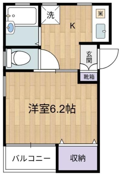 メゾンドボヌール(1K/2階)の間取り写真