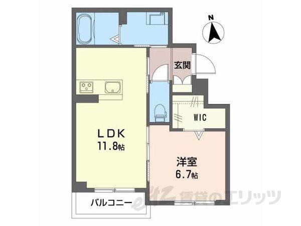 レジデンス蔵四季(1LDK/3階)の間取り写真