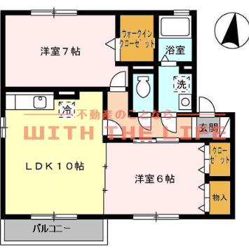 クレイドル(2LDK/1階)の間取り写真