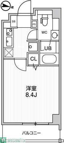 LUNIQ錦糸町(1K/6階)の間取り写真