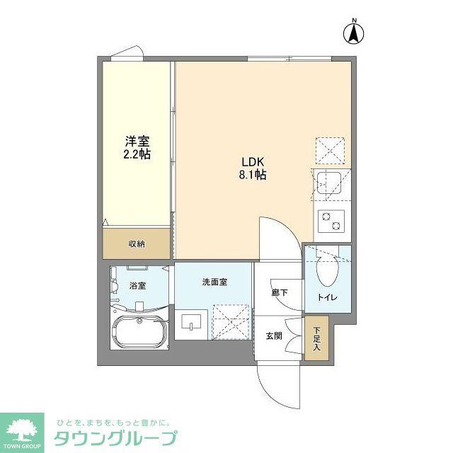 ウェルスクエア八幡山(1LDK/3階)の間取り写真