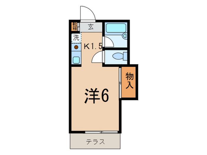 メゾンラフィーネ(1K/1階)の間取り写真