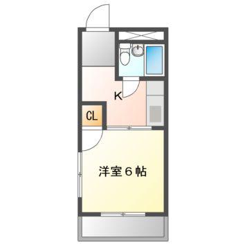 ビスタ寿(1K/3階)の間取り写真