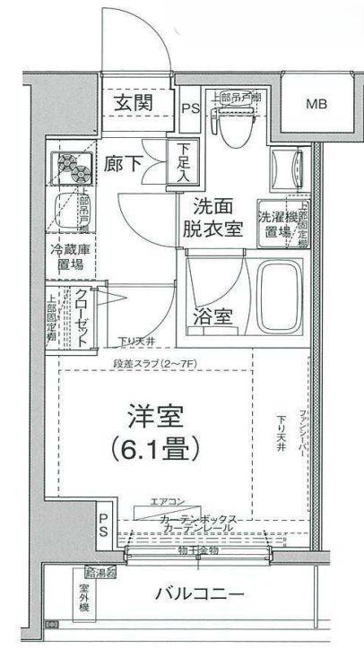 ルフレプレミアム芝公園(1K/3階)の間取り写真