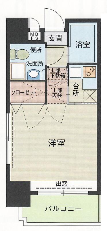 エステート・モア・警固(1K/12階)の間取り写真