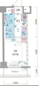 GENOVIAお花茶屋IISKYGARDEN(1K/1階)の間取り写真