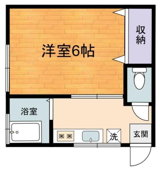 三戸部アパート(1K/1階)の間取り写真