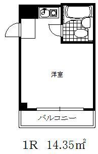 クローバーハイツ三宮(ワンルーム/8階)の間取り写真