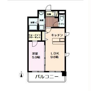 TYマンション(1LDK/1階)の間取り写真