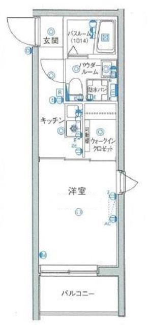 LUDENS練馬(1K/3階)の間取り写真