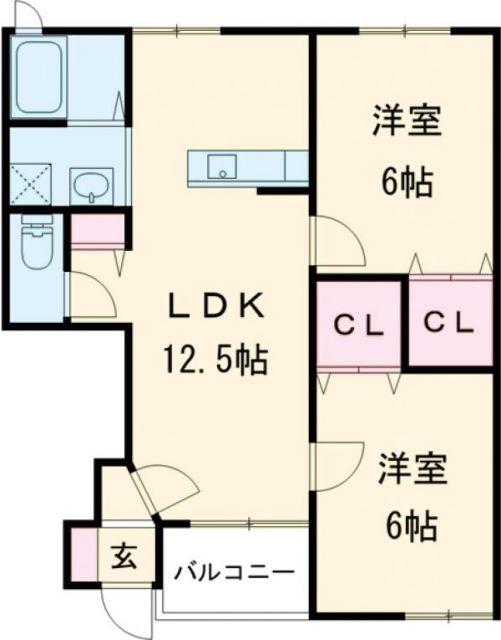 ドリームフォレスト北島(2LDK/1階)の間取り写真