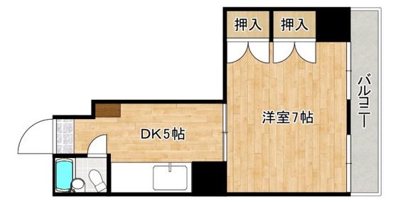 FORウエスト宇品(1K/3階)の間取り写真