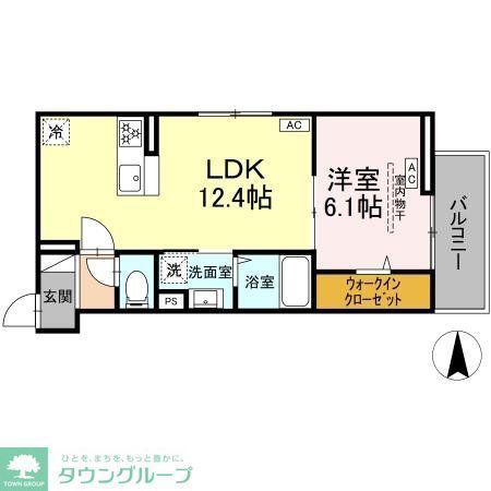 セレスティア南花畑IV(1LDK/3階)の間取り写真