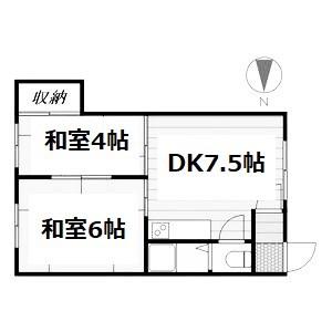 F406(2DK/2階)の間取り写真