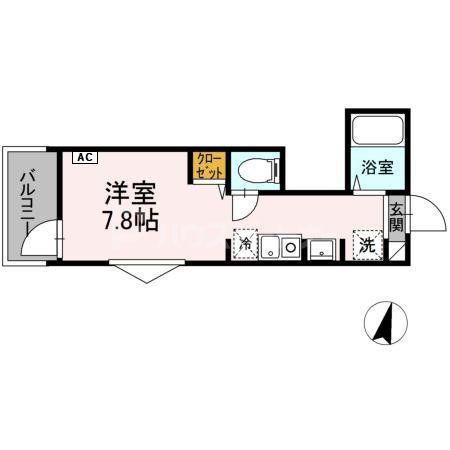 FELICITE22M(ワンルーム/2階)の間取り写真