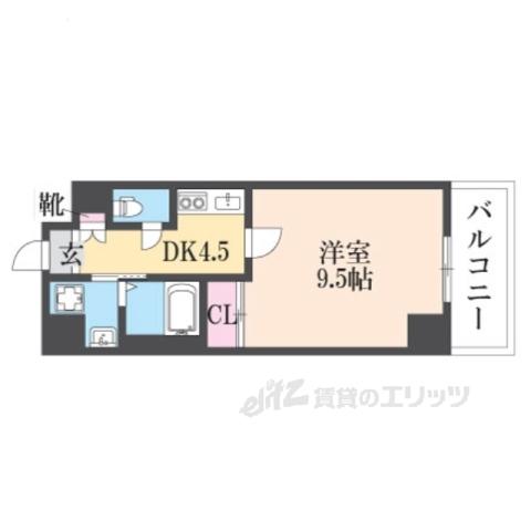 アスティム2(1DK/2階)の間取り写真