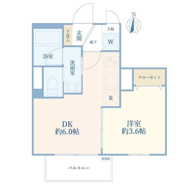 桜上水山森マンション(1DK/10階)の間取り写真