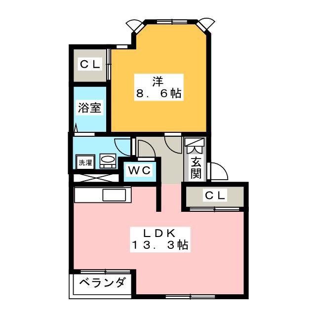 サンクチュアリコーブ(1LDK/1階)の間取り写真