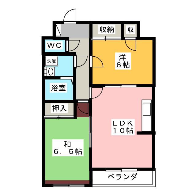 ビラクレール(2LDK/3階)の間取り写真