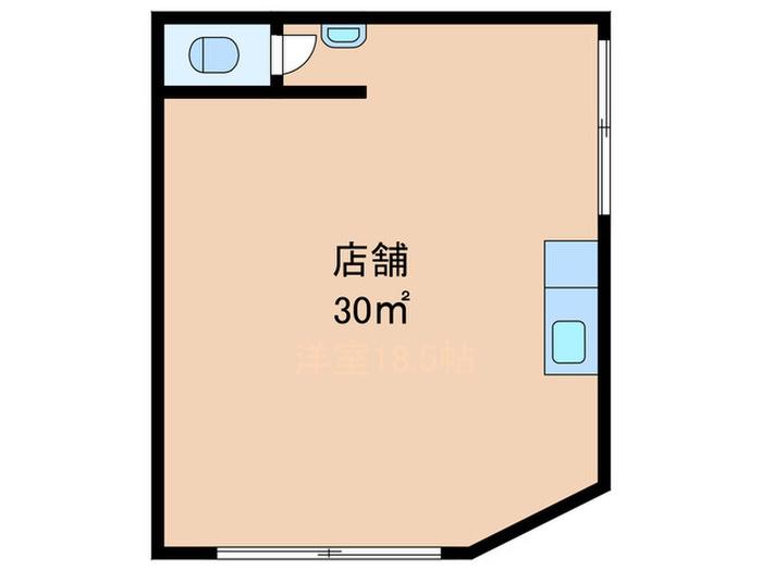 宝マンション(ワンルーム/1階)の間取り写真