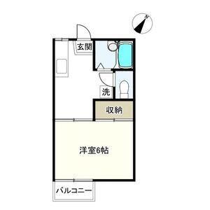 グリーンハイツ(1K/1階)の間取り写真