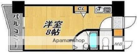 ルネスロワール天神サウス(ワンルーム/6階)の間取り写真
