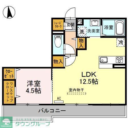 ファルナーズ(1LDK/2階)の間取り写真