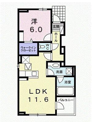 エル・クレール II(1LDK/1階)の間取り写真