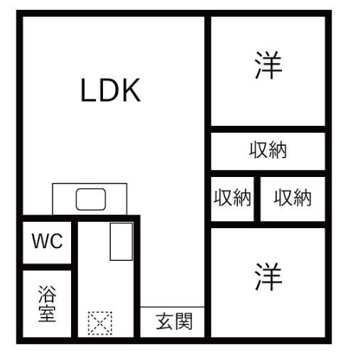 リアライズ木曽川(2LDK/6階)の間取り写真