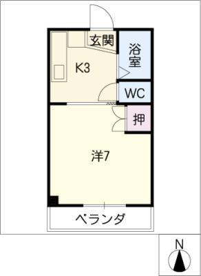 AXIS BLAZE(1K/4階)の間取り写真