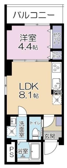 MAISON FUTABA(1LDK/2階)の間取り写真