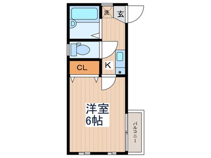 エリセ三軒茶屋(1K/2階)の間取り写真