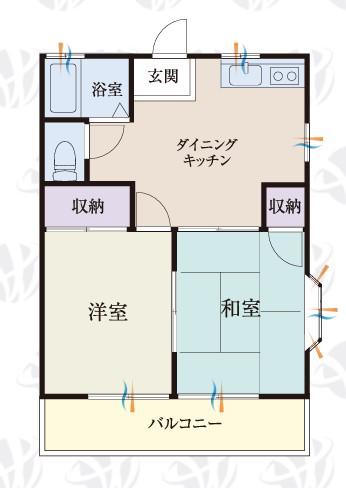 BCASA印西木下RE-BORN(2DK/2階)の間取り写真