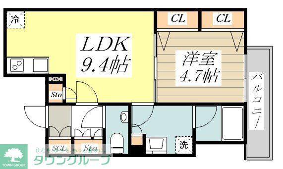 FABRIC吉祥寺(1LDK/3階)の間取り写真
