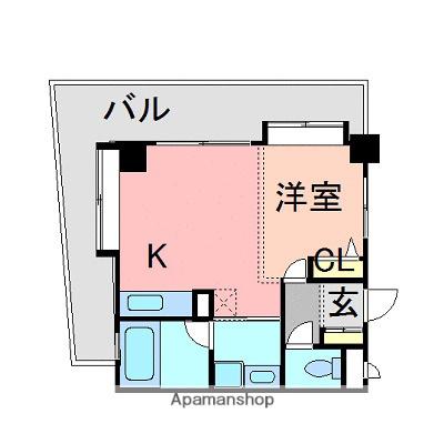 アクタス薬院II(1K/3階)の間取り写真