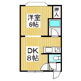 コーポ888(1DK/2階)の間取り写真