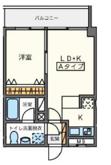 ダイワティアラ津田沼V(1LDK/3階)の間取り写真