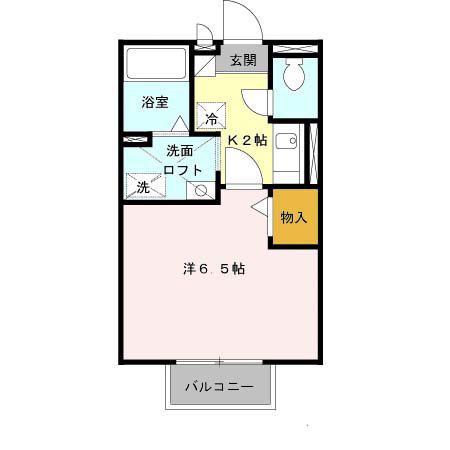 セジュール山添(1K/1階)の間取り写真
