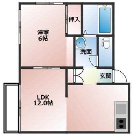 エクセルメゾン(1LDK/1階)の間取り写真