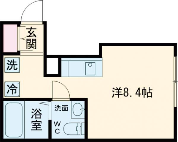 COLLINA本浦20(ワンルーム/2階)の間取り写真