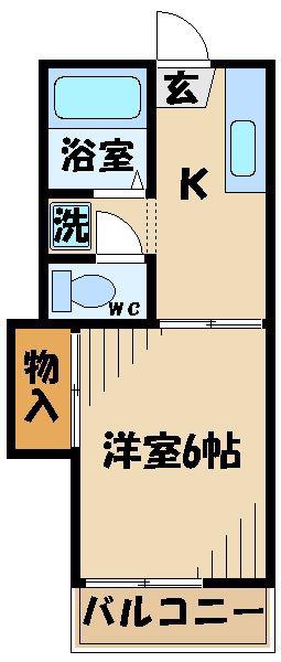 ドリームハイツ(1K/1階)の間取り写真
