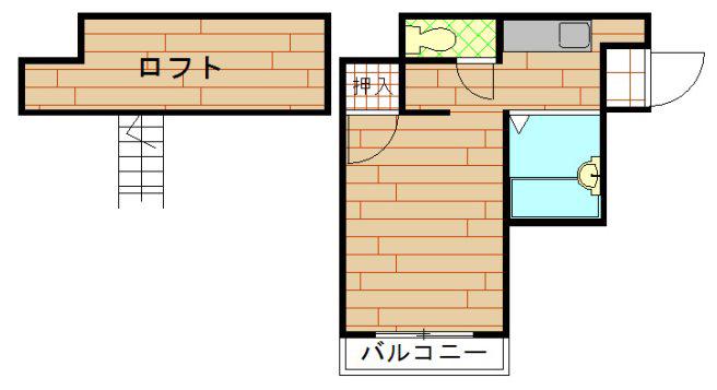 ソフィ21二日市II(ワンルーム/1階)の間取り写真