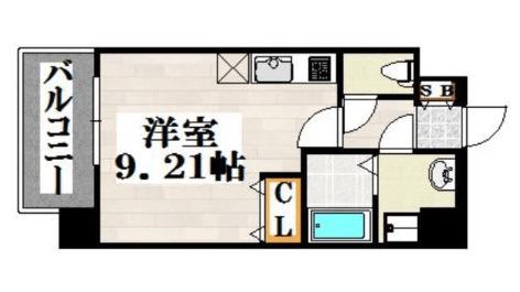 DAVID LINK 東公園(ワンルーム/9階)の間取り写真