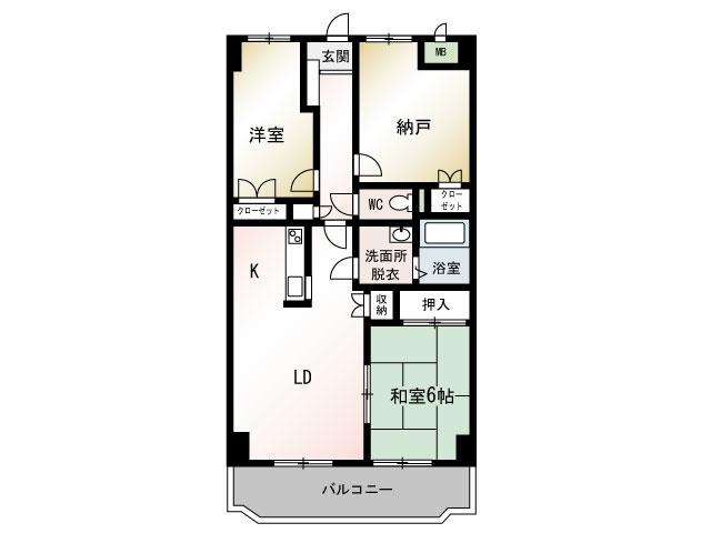 ツインベル・カトレア館(2SLDK/5階)の間取り写真