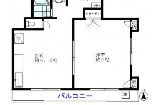 コーポ椎名町(1DK/3階)の間取り写真