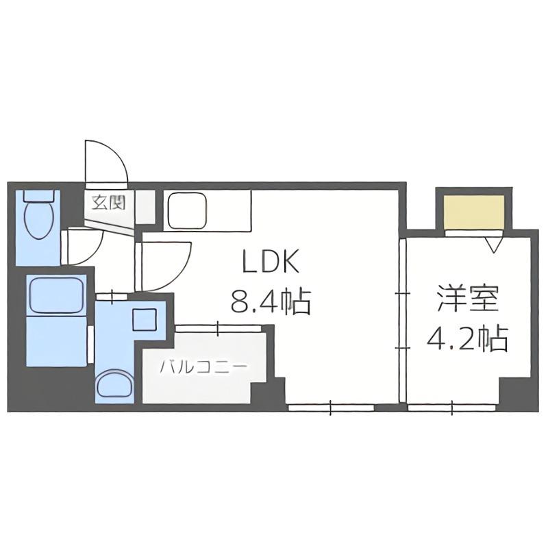クラッセ知事公館前(1LDK/3階)の間取り写真