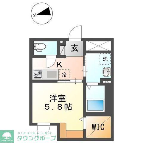 メゾン・ボヌール 大泉学園(1K/1階)の間取り写真